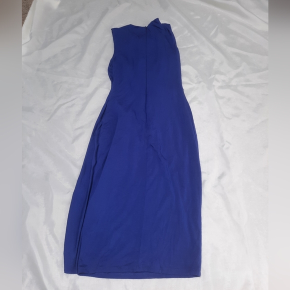 Bebe blue sleeve less strech midi dress size XS nwt - Picture 6 of 8